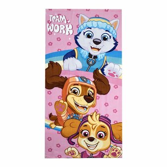 Strandhanddoek The Paw Patrol Licht Roze 70 x 140 cm 1