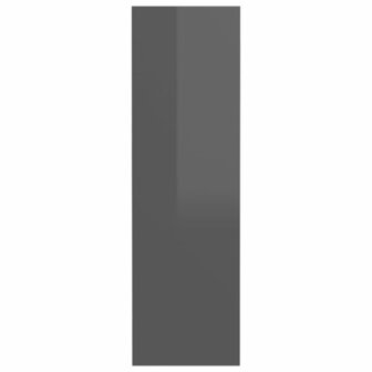 Wandschoenenkast 60x18x60 cm bewerkt hout hoogglans grijs 5