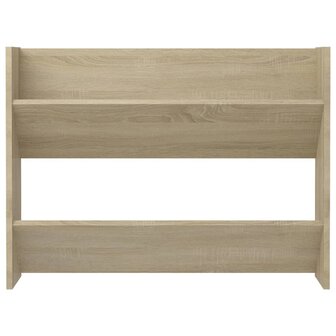 Wandschoenenkast 80x18x60 cm bewerkt hout sonoma eikenkleurig 4