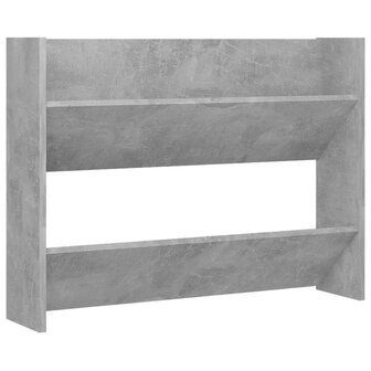 Wandschoenenkast 80x18x60 cm bewerkt hout betongrijs 2