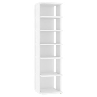 Schoenenkast 27,5x27x102 cm bewerkt hout wit 2