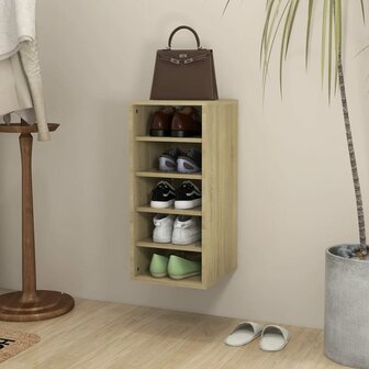Schoenenkast 31,5x35x70 cm bewerkt hout sonoma eikenkleurig 1