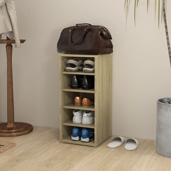 Schoenenkast 31,5x35x70 cm bewerkt hout sonoma eikenkleurig 3