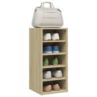 Schoenenkast 31,5x35x70 cm bewerkt hout sonoma eikenkleurig 4