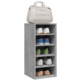 Schoenenkast 31,5x35x70 cm bewerkt hout betongrijs 4