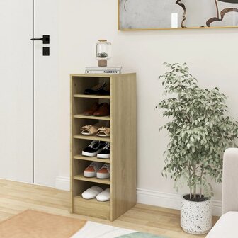 Schoenenkast 31,5x35x90 cm bewerkt hout sonoma eikenkleurig 1