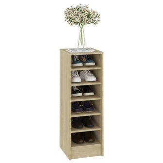 Schoenenkast 31,5x35x90 cm bewerkt hout sonoma eikenkleurig 6