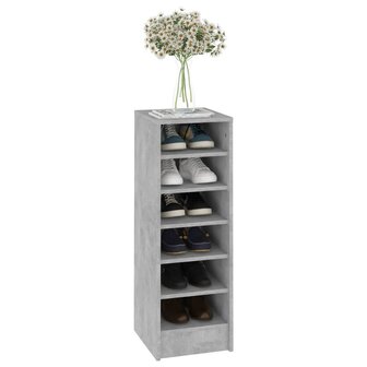 Schoenenkast 31,5x35x90 cm bewerkt hout betongrijs 6
