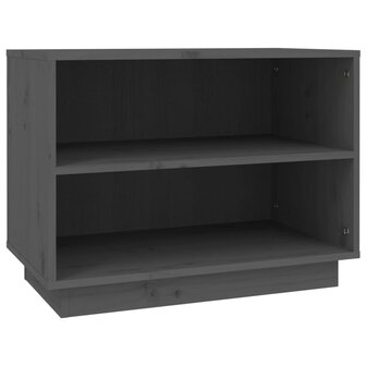 Schoenenkast 60x34x45 cm massief grenenhout grijs 2