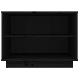 Schoenenkast 60x34x45 cm massief grenenhout zwart 5