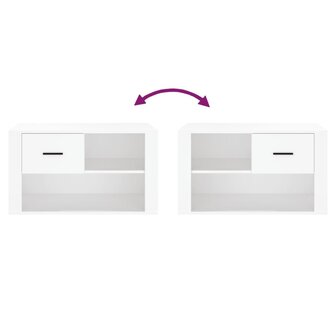Schoenenkast 80x35x45 cm bewerkt hout wit 7