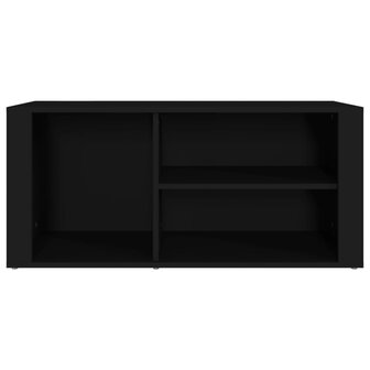 Schoenenkast 100x35x45 cm bewerkt hout zwart 5