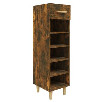 Schoenenkast 30x35x105 cm bewerkt hout gerookt eikenkleurig 2