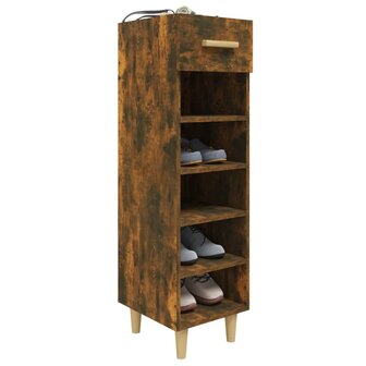 Schoenenkast 30x35x105 cm bewerkt hout gerookt eikenkleurig 6
