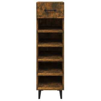 Schoenenkast 30x35x105 cm bewerkt hout gerookt eikenkleurig 4