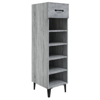 Schoenenkast 30x35x105 cm bewerkt hout grijs sonoma eikenkleur 2