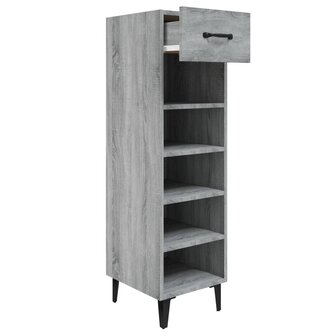 Schoenenkast 30x35x105 cm bewerkt hout grijs sonoma eikenkleur 3