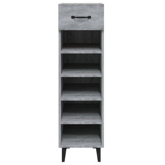 Schoenenkast 30x35x105 cm bewerkt hout grijs sonoma eikenkleur 4