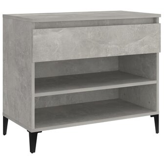 Schoenenkast 70x36x60 cm bewerkt hout betongrijs 2