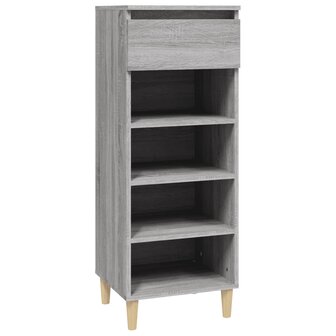 Schoenenkast 40x36x105 cm bewerkt hout grijs sonoma 2