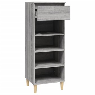 Schoenenkast 40x36x105 cm bewerkt hout grijs sonoma 6