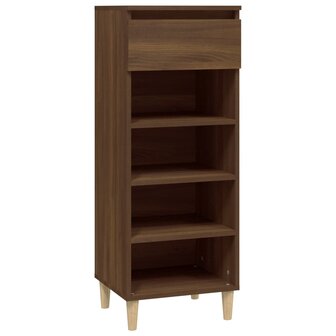 Schoenenkast 40x36x105 cm bewerkt hout bruin eikenkleur 2