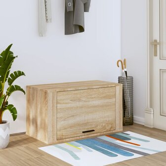 Wandschoenenkast 70x35x38 cm bewerkt hout sonoma eiken 1