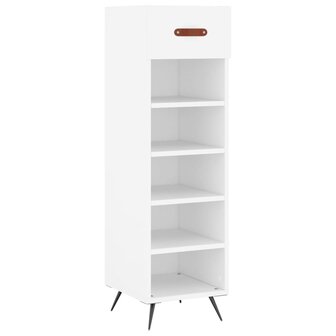 Schoenenkast 30x35x105 cm bewerkt hout wit 2