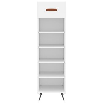 Schoenenkast 30x35x105 cm bewerkt hout wit 4