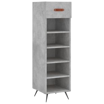 Schoenenkast 30x35x105 cm bewerkt hout betongrijs 2