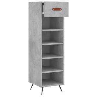 Schoenenkast 30x35x105 cm bewerkt hout betongrijs 3