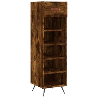 Schoenenkast 30x35x105 cm bewerkt hout gerookt eikenkleurig 2