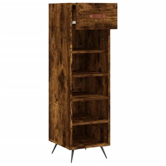 Schoenenkast 30x35x105 cm bewerkt hout gerookt eikenkleurig 3