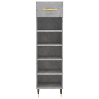 Schoenenkast 30x35x105 cm bewerkt hout betongrijs 6