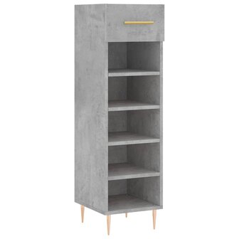 Schoenenkast 30x35x105 cm bewerkt hout betongrijs 2