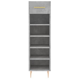 Schoenenkast 30x35x105 cm bewerkt hout betongrijs 6