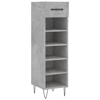 Schoenenkast 30x35x105 cm bewerkt hout betongrijs 2