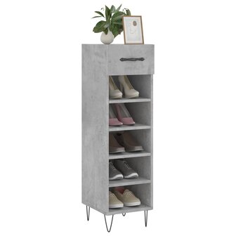 Schoenenkast 30x35x105 cm bewerkt hout betongrijs 3