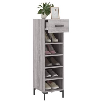 Schoenenkast 30x35x105 cm bewerkt hout grijs sonoma eikenkleur 4