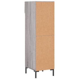 Schoenenkast 30x35x105 cm bewerkt hout grijs sonoma eikenkleur 8