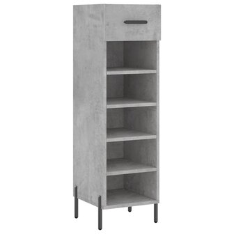 Schoenenkast 30x35x105 cm bewerkt hout betongrijs 2