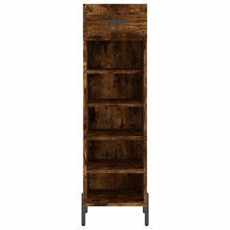 Schoenenkast 30x35x105 cm bewerkt hout gerookt eikenkleurig 6