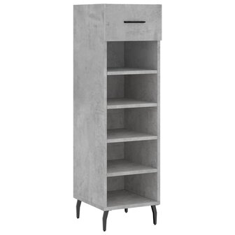 Schoenenkast 30x35x105 cm bewerkt hout betongrijs 2