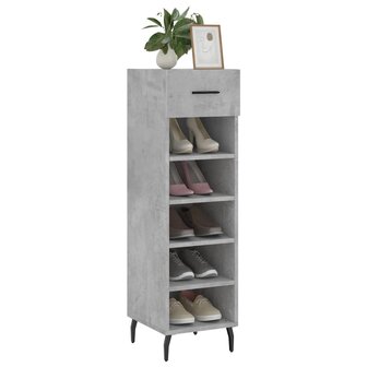 Schoenenkast 30x35x105 cm bewerkt hout betongrijs 3