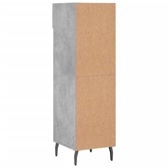 Schoenenkast 30x35x105 cm bewerkt hout betongrijs 8