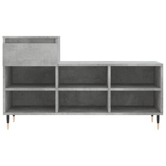Schoenenkast 102x36x60 cm bewerkt hout betongrijs 5