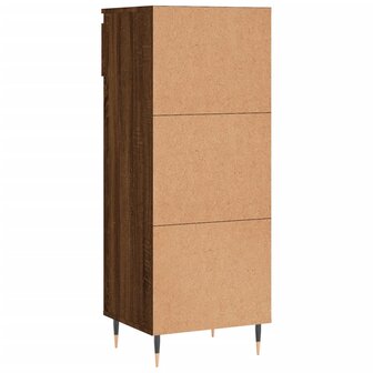 Schoenenkast 40x36x105 cm bewerkt hout bruin eikenkleur 8