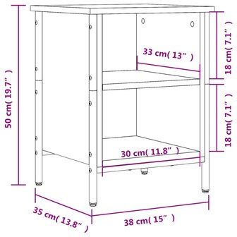 Schoenenkast 38x35x50 cm bewerkt hout zwart 9