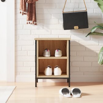 Schoenenkast 38x35x50 cm bewerkt hout sonoma eikenkleurig 1