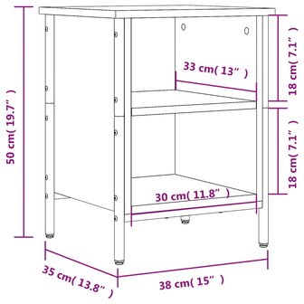 Schoenenkast 38x35x50 cm bewerkt hout sonoma eikenkleurig 9